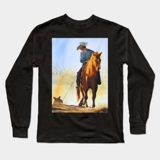 Cowboy Riding Horse Long Sleeve T-Shirt